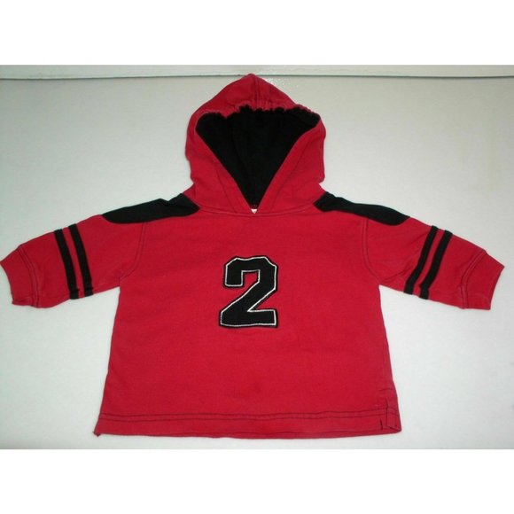 Miniwear Baby 2 Piece Set Black/Red Mega 2 Sport Logo Hooded Cold Weather Outfit - Picture 2 of 12